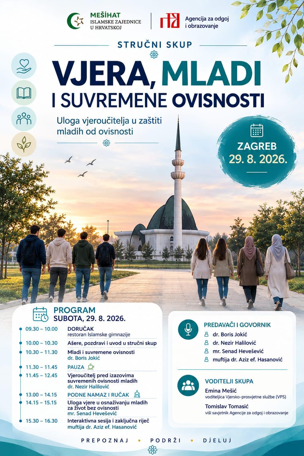 Najava stručnog skupa „Vjera, mladi i suvremene ovisnosti“